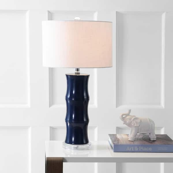 Tiki 26.5 in. Navy Ceramic Table Lamp