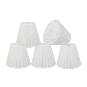 5 in. x 4-1/4 in. White Pleated Empire Lamp Shade (5-Pack)