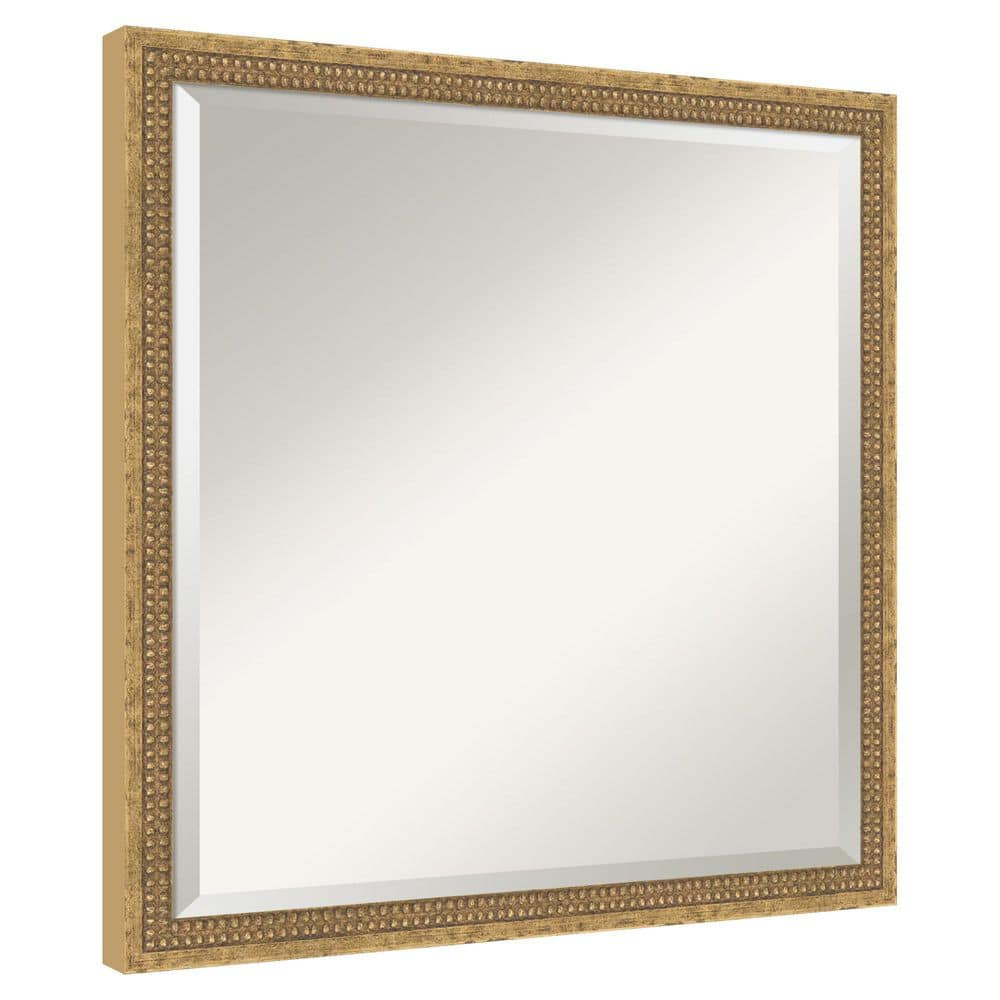 Castellan Gold 22 in. x 22 in. Beveled Traditional Rectangle Wood Framed Wall Mirror price history on PriceWatchPro