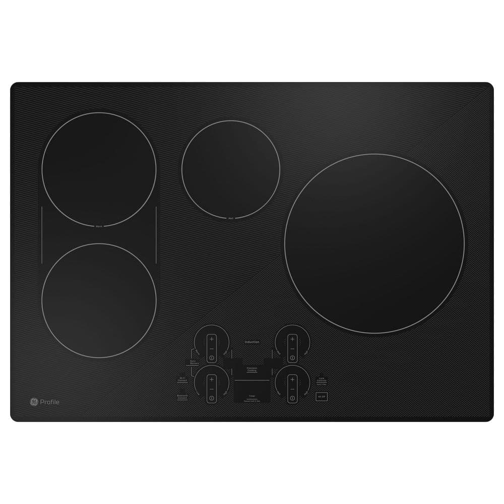 Profile 30 in. Smart Smooth Induction Touch Control Cooktop in Black with 4 Elements