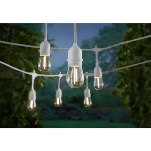 Hampton Bay 12Light 24 ft. Indoor/Outdoor PlugIn Edison Bulb String