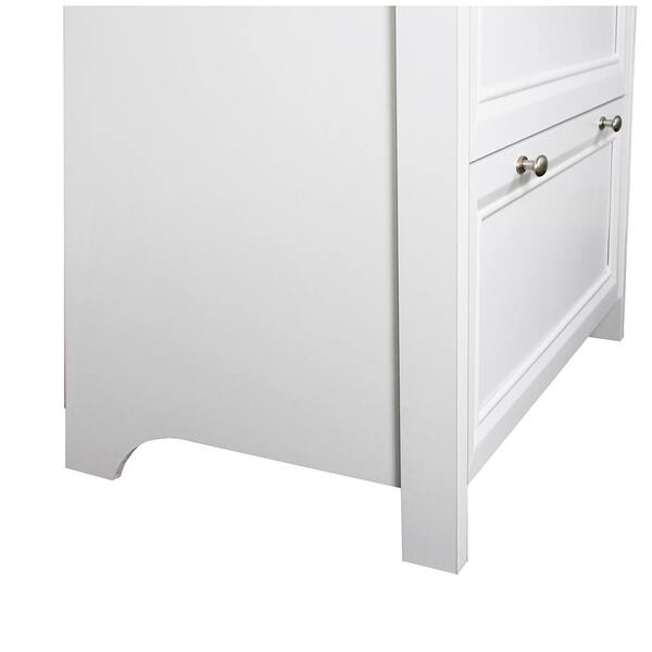 SAINT BIRCH Olivia Gray Oak and White File Cabinet SBOV4125LFWG