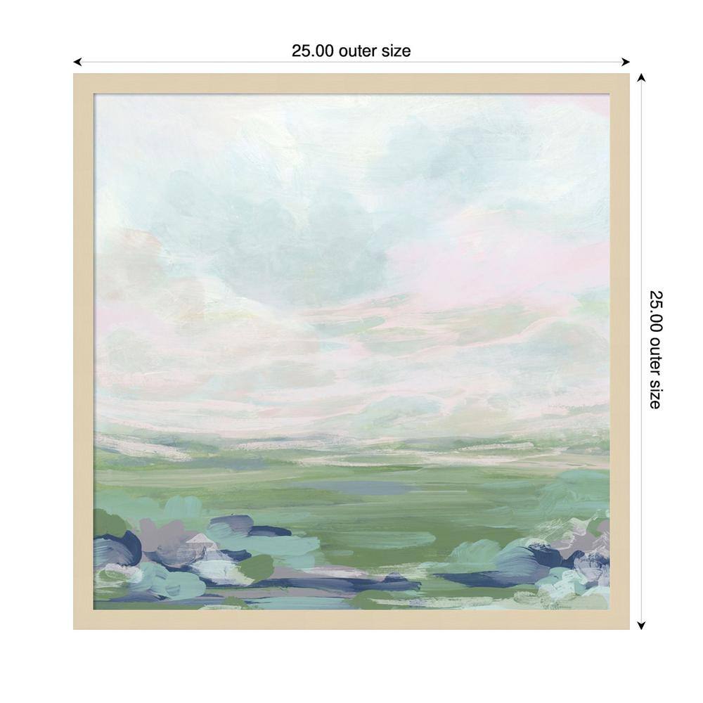 Lavender Scape I Svelte Natural Framed Abstract Art Print