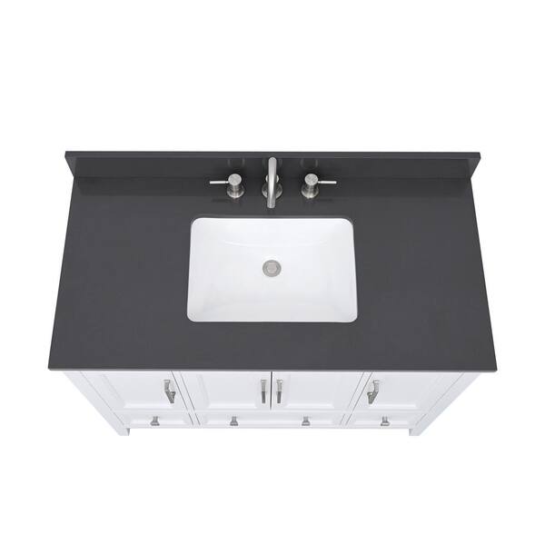 Avanity 43-in Gray Quartz Bathroom Vanity Top Avanity 43-in Gray Quartz Bathroom Vanity Top