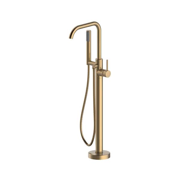 JACUZZI Contento Single-Handle Freestanding Tub Filler in Brushed Bronze