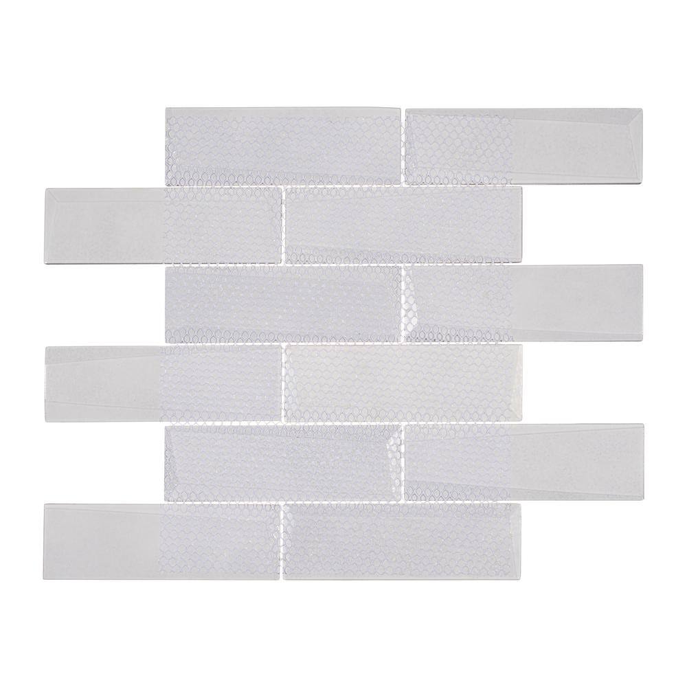 Daazen 11.75'' x 12'' Polished Gray Glass Mosaic Tile Sheet