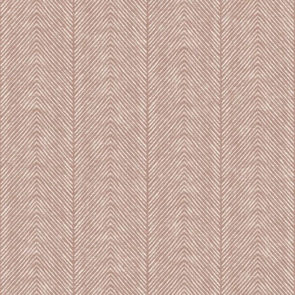 Natural Herringbone Orange Wallpaper Sample