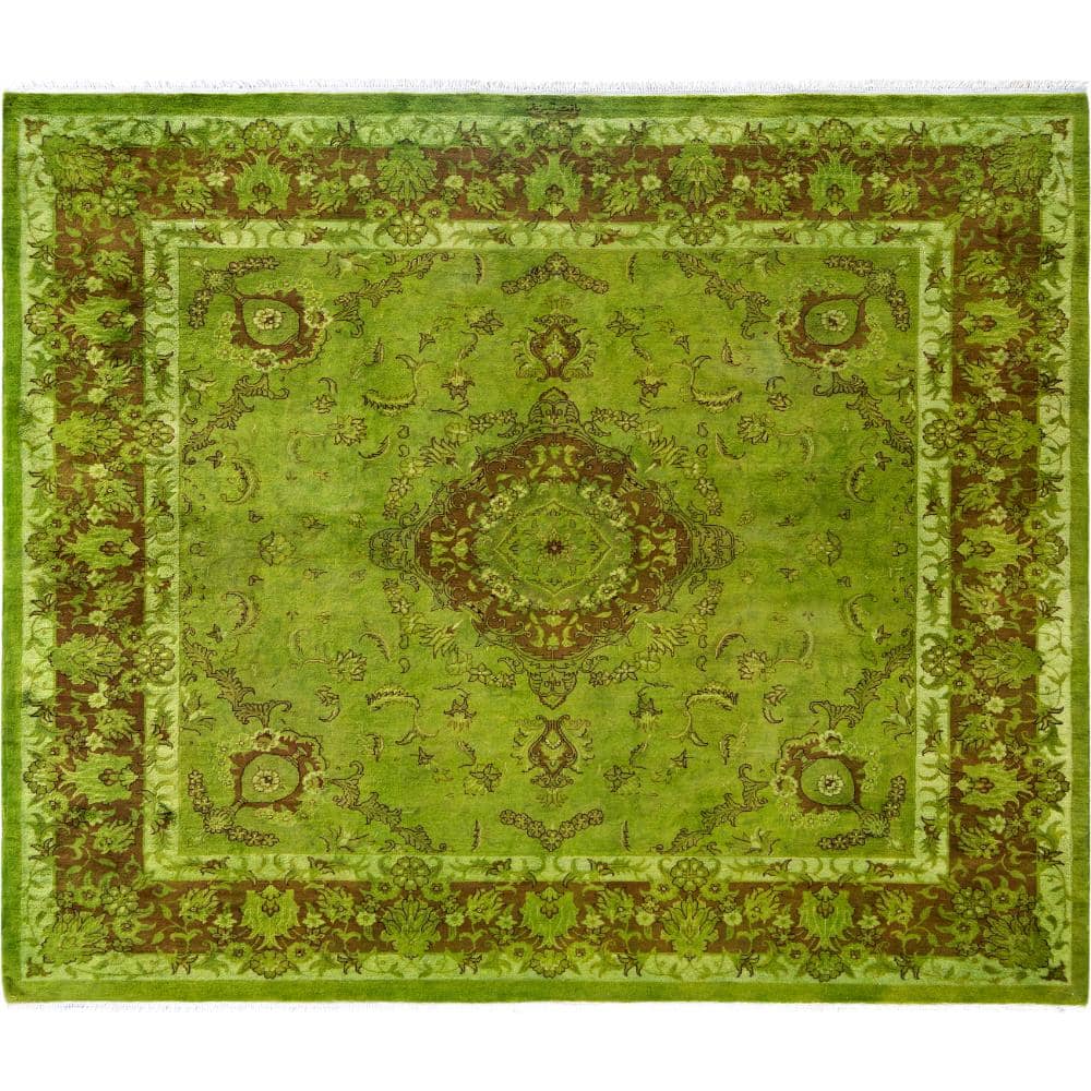 Fine Vibrance Green 6 X 9 Hand-Knotted Wool Indoor Area Rug price history on PriceWatchPro