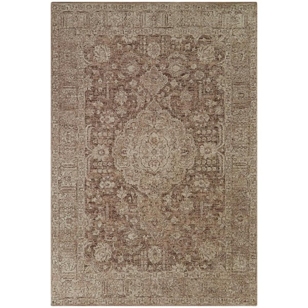 Crozier Copper 8 ft. x 10 ft. Medallion Area Rug