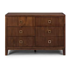 Bungalow 6-Drawer Brown Dresser