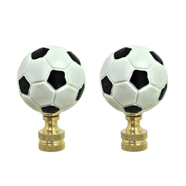 ASPEN Creative CORPORATION:Aspen Creative Corporation 1-3/4 in. Plastic Soccer Ball Finial with Solid Brass (2-Pack)