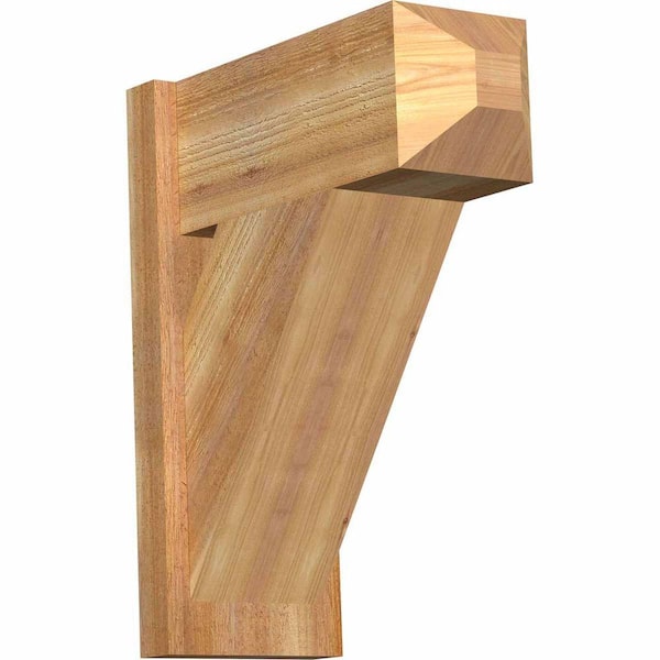 Ekena Millwork 8 in. x 22 in. x 18 in. Traditional Craftsman Rough Sawn Western Red Cedar Outlooker