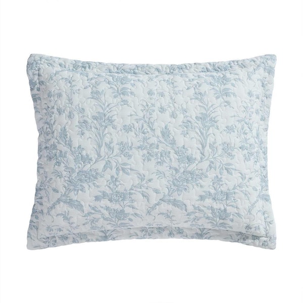Laura Ashley Amberly 3-Piece Blue Polyester Seersucker Full/Queen