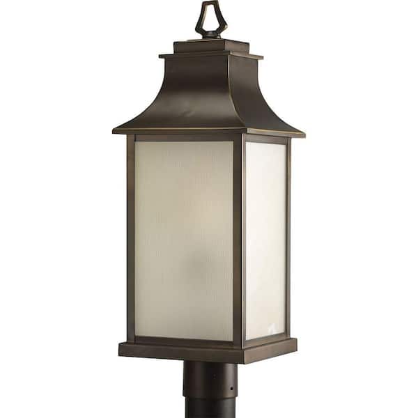 Progress Lighting Salute Collection 1-Light Oil-Rubbed Bronze Outdoor Post Lantern