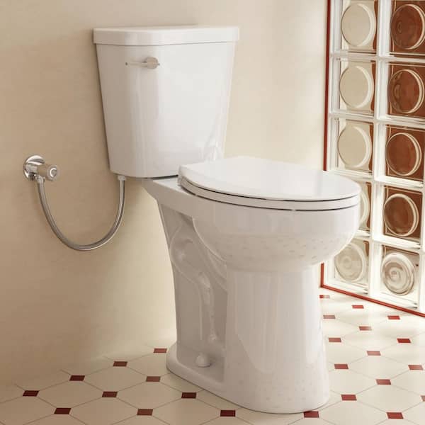 Tall Toilets for Seniors 21 in. Elongated White Ceramic Extra High Toilet, 2-Piece 1.28 GPF Single Flush 12 in. Rough-In