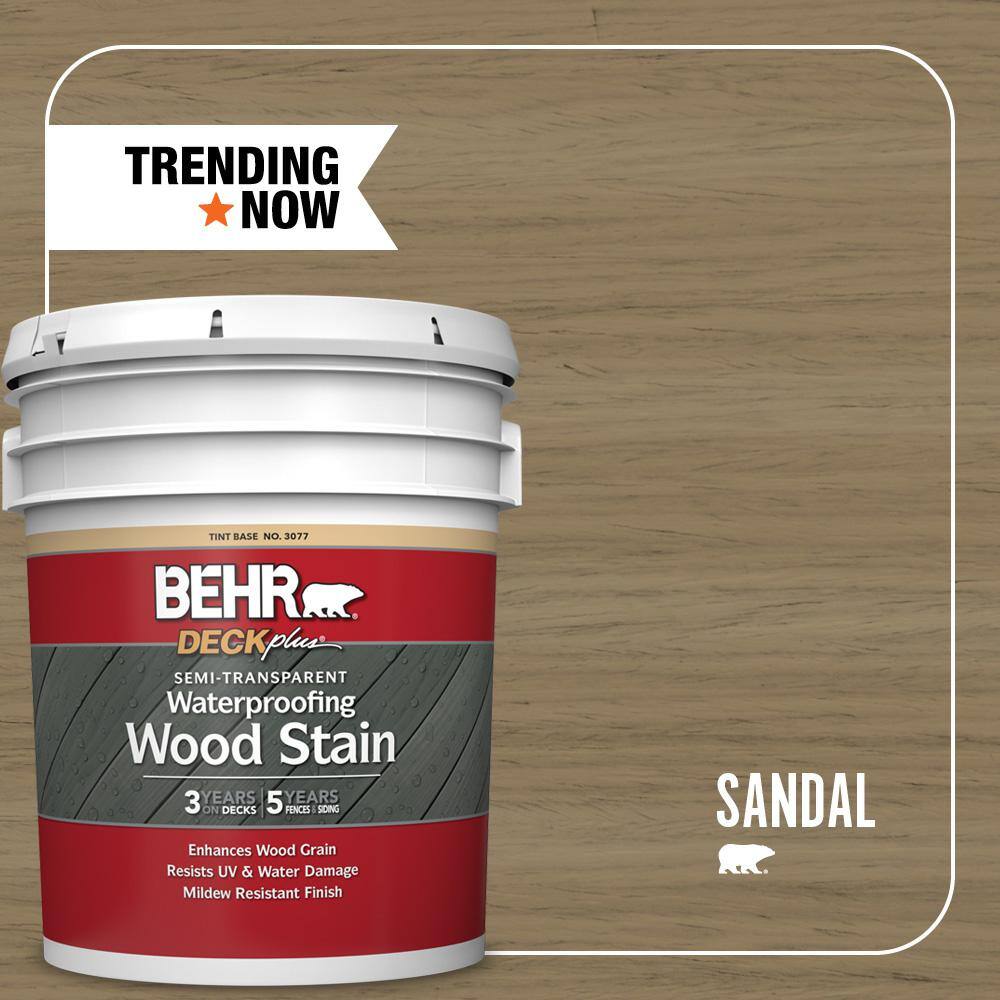 5 gal. #ST-121 Sandal Semi-Transparent Waterproofing Exterior Wood Stain
