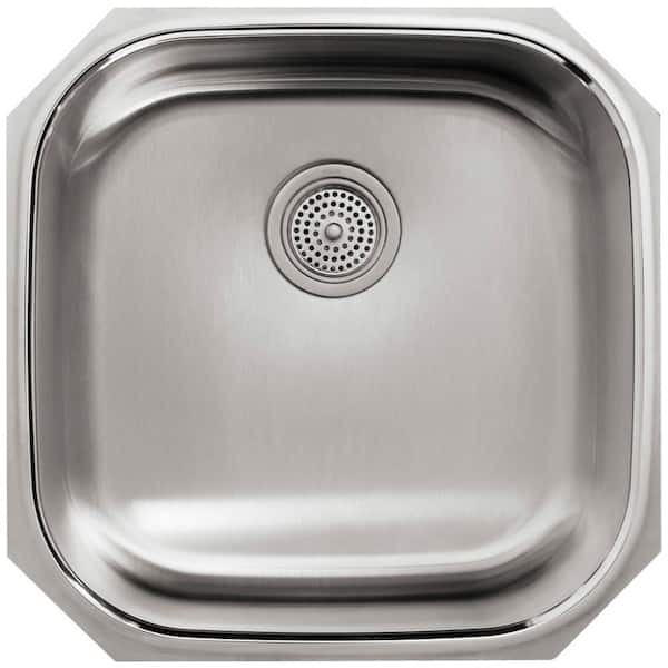 Undertone Undercounter Undermount Stainless Steel 20 in. Single Basin Kitchen Sink