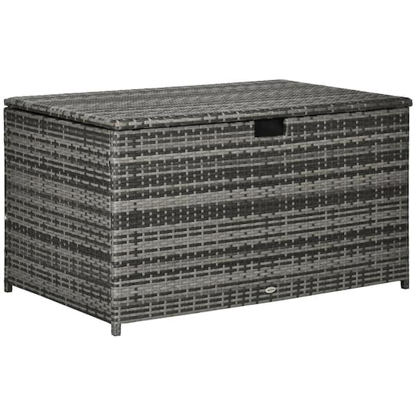 Outsunny 145 Gal. Gray Deck Box