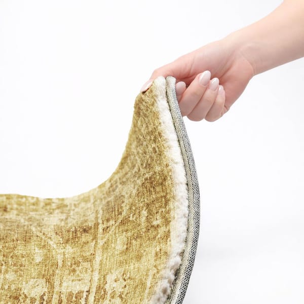 Dream Shag Premium Machine Washable Abstract ADS41 Gilded 9 ft. x 12 ft. Area Rug