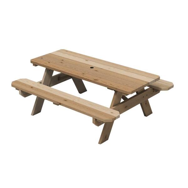 Unbranded Cedar Picnic Table with Keystone Connectors