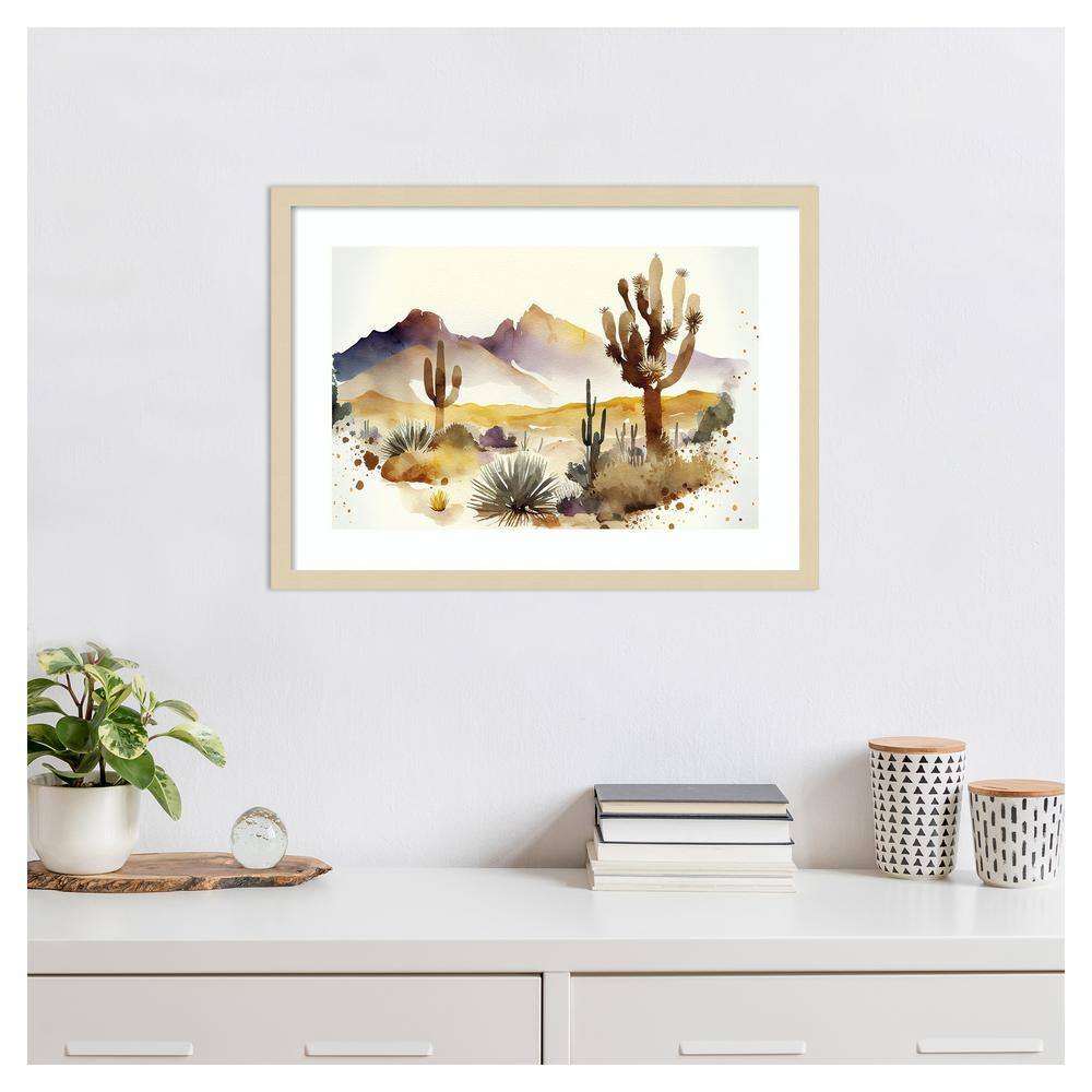 Through the Desert IV 25"x19" Natural Brown Framed Wall Art Print