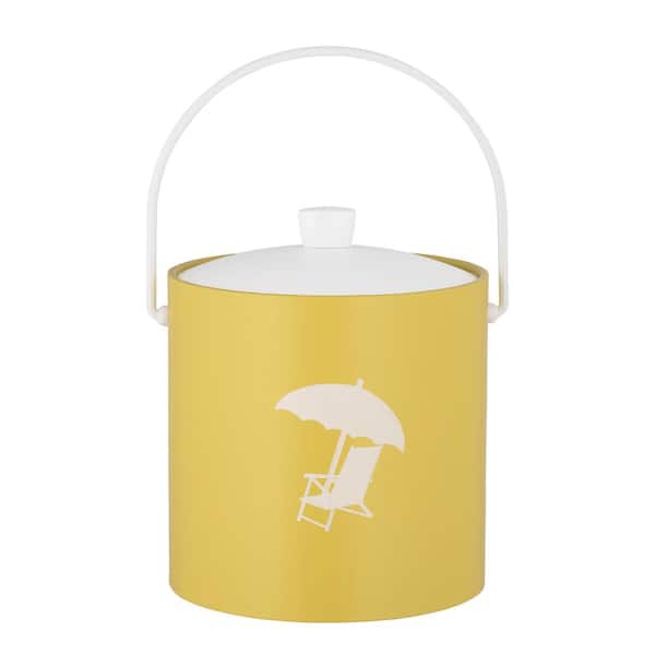Kraftware PASTIMES Beach Chair 3 qt. Lemon Ice Bucket with Acrylic Cover