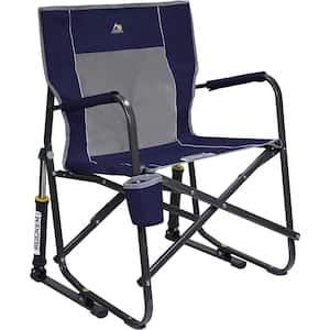ITOPFOX Metal Freestyle Outdoor Rocking Chair in Royal Blue
