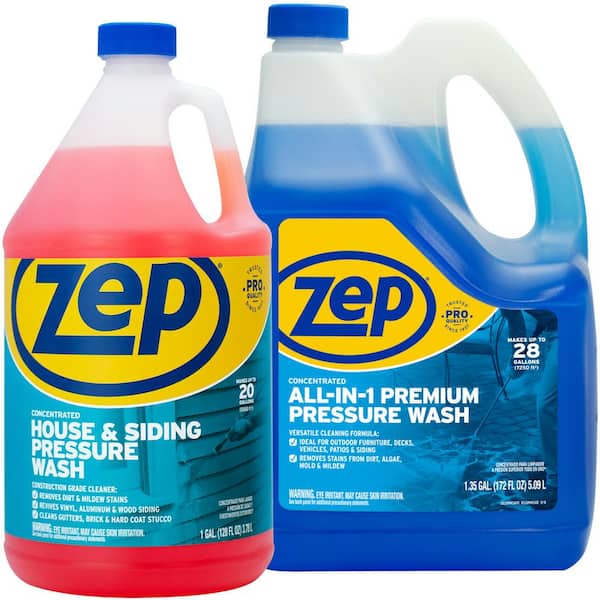 ZEP All in 1 Premium Pressure Wash 172 oz. with 128 oz. House and Siding Pressure Wash Concentrate