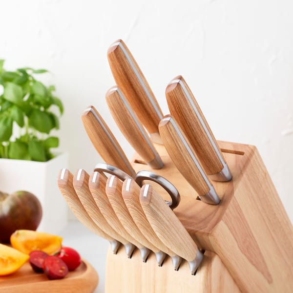 Henckels Pakka 14-Piece Stainless Steel Full Tang Knife Block Set