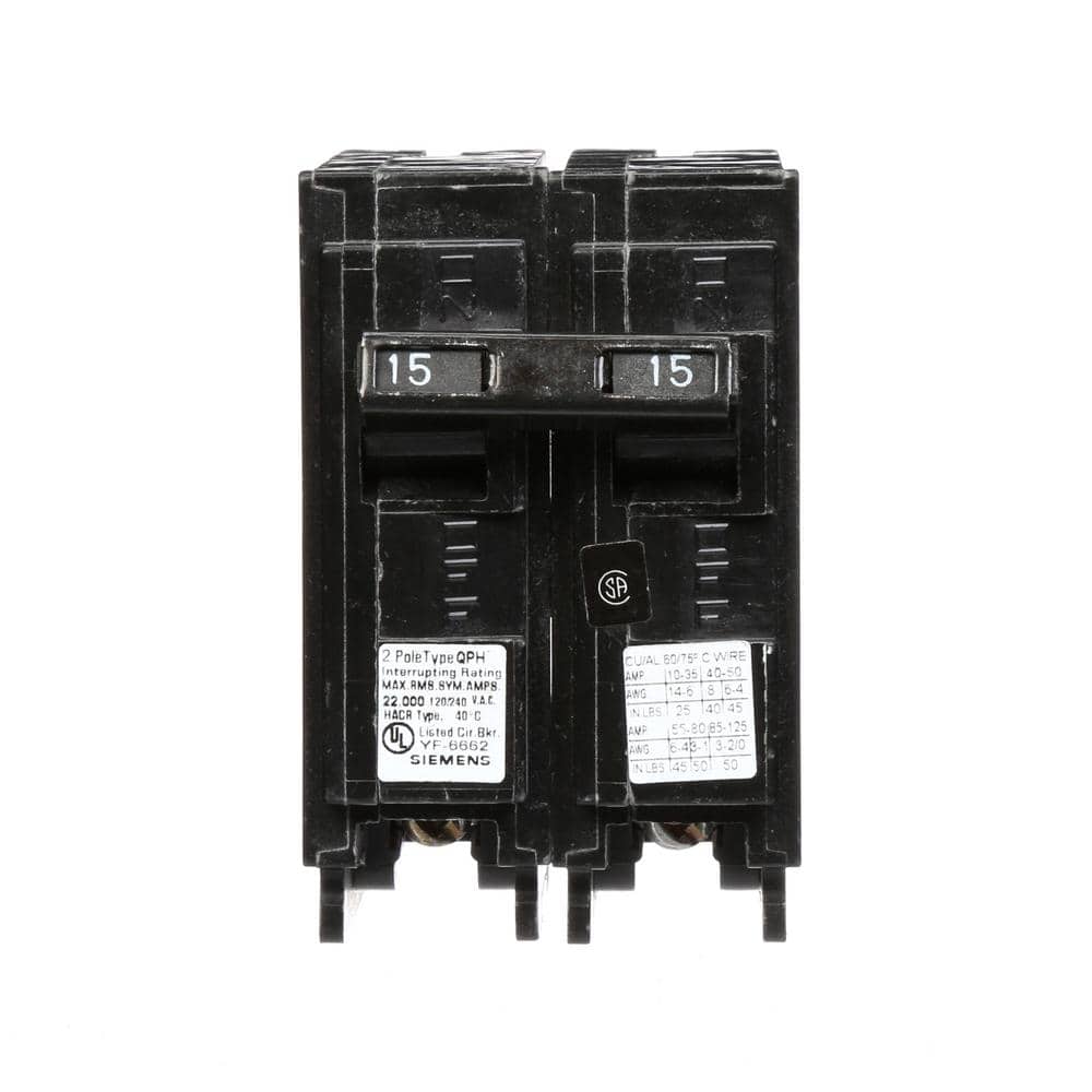 15 Amp 2-Pole QPH 22 kA Circuit Breaker price history on PriceWatchPro