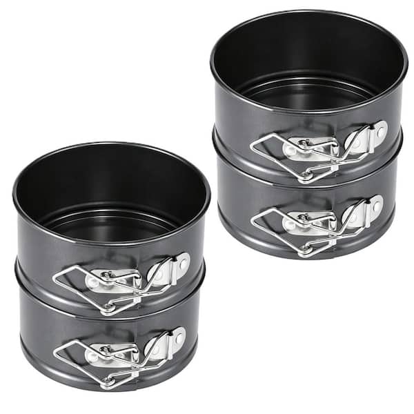 4 in. Mini Springform Pan Set, 4-Piece Small Nonstick Cheesecake Pan for Mini Cheesecakes, Pizzas and Quiches