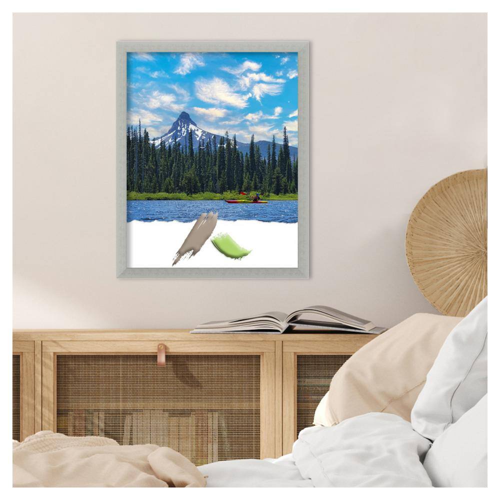 Silver Leaf Distressed Wood 16x20 Wall Picture Frame