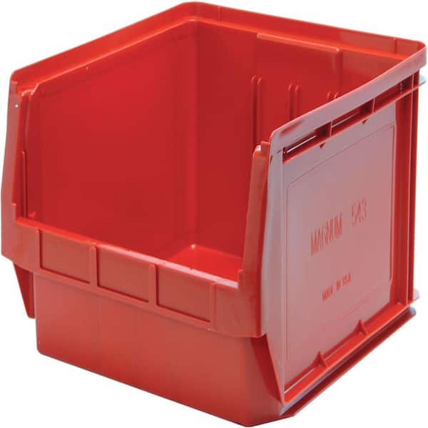 QUANTUM STORAGE SYSTEMS Magnum Series 19 Gal. Storage Tote in Red (1-Pack)