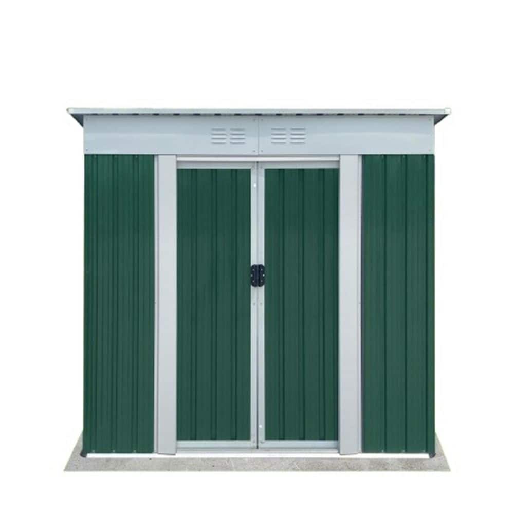 6 ft. W x 4 ft. D Pent Roof Metal Storage Shed with Weather-Resistant Panel