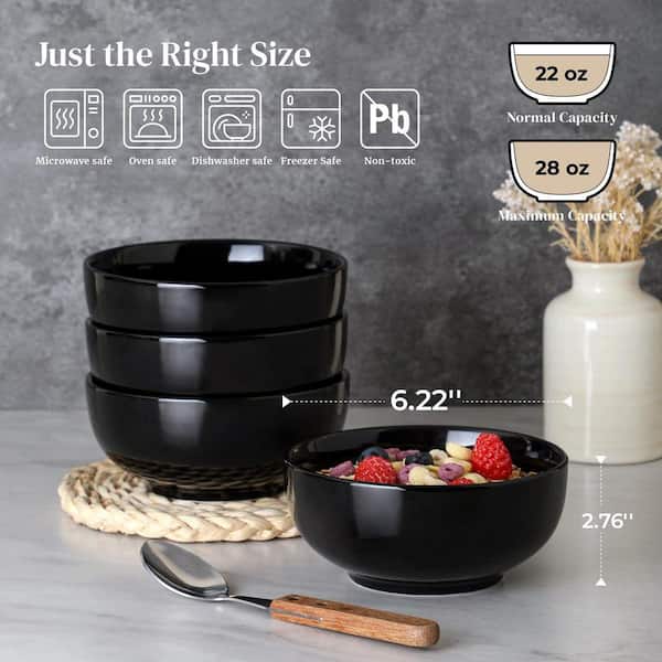 未使用新品！ 22AW F.C.R.B. UTILITY BOWL ブラック Wudkey 4-Pack 22 fl. oz. Black Ceramic Bowls, 6 in. Classic Bowls