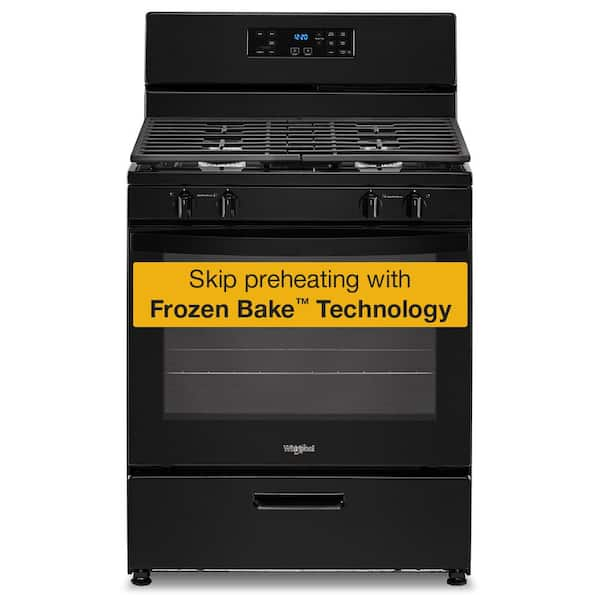 Whirlpool 5.1 Cu. ft. Black Freestanding Gas Range