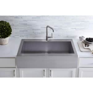 Vault Farmhouse Apron-Front Stainless Steel 36 in. 1-Hole Single Bowl Kitchen Sink