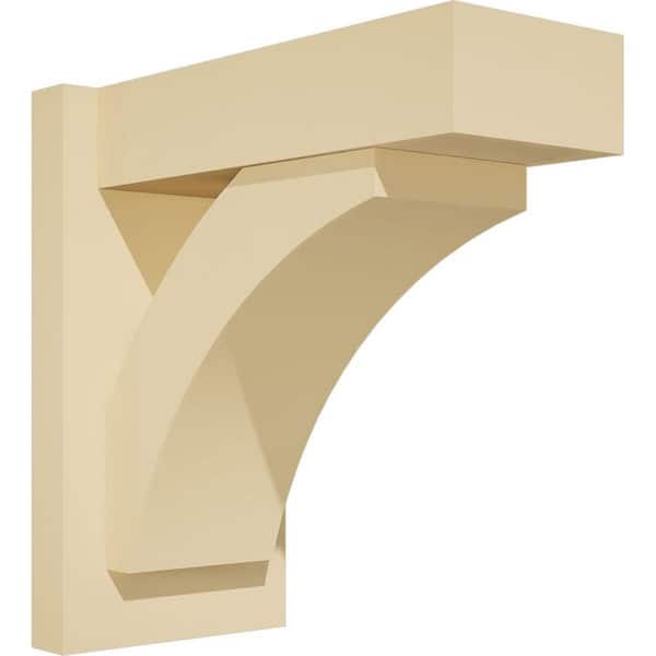 Ekena Millwork Thorton 7 in. W x 14 in. H x 14 in. D Signature Urethane Polyurethane Outlooker with Block Ends