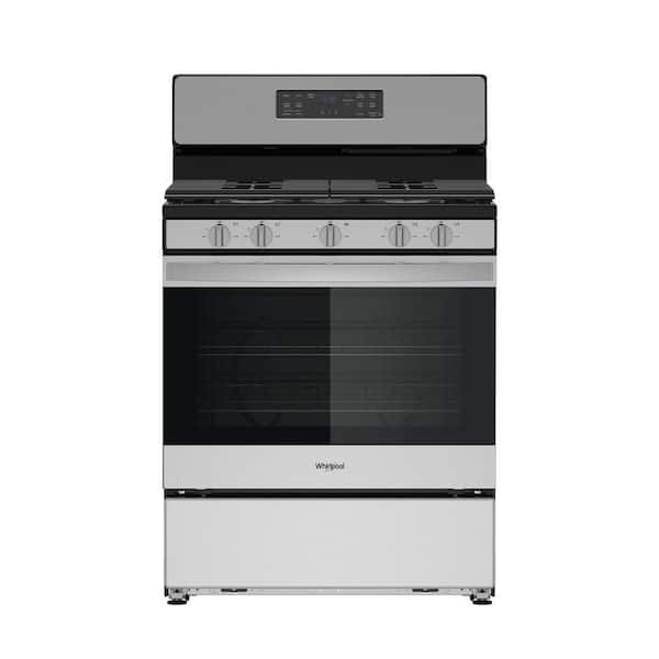 30 in. 4 Burners Freestanding Gas Range in Stainless Steel with Crispy Mode and Griddle Zone