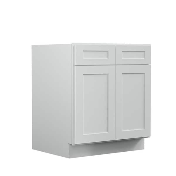 Hausvita 30 in. W x 24 in. D x 34.5 in. H Ready to Assemble Plywood Base Kitchen Cabinet in Shaker Dove
