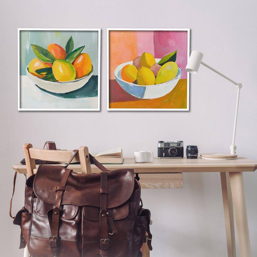 Fresh Fruits in Bowl by Walker Noble 2-Piece White Framed Food Giclee Art Print 24 in. x 24 in. price history on PriceWatchPro