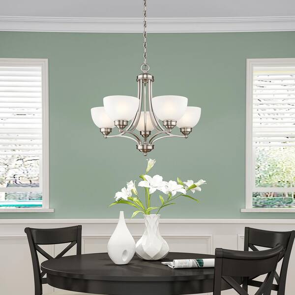 Livex Lighting Somerset 5 Light Brushed Nickel Chandelier 4215-91