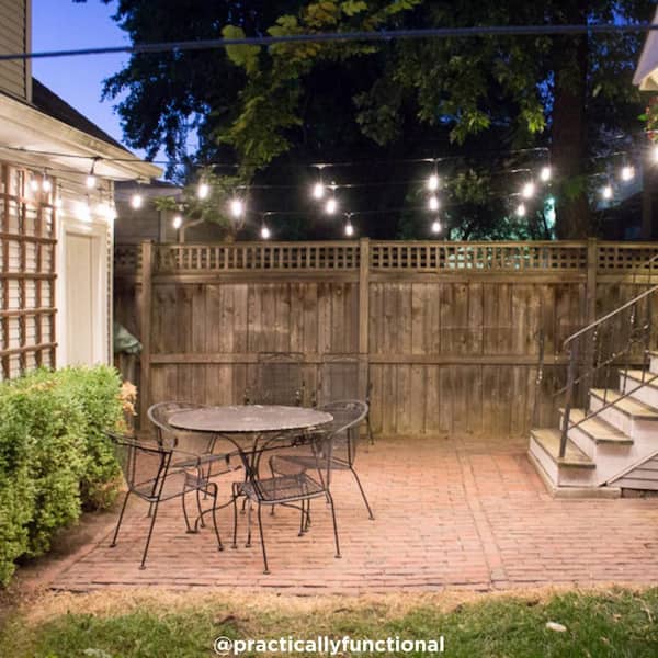 18 Bulb 36 ft. Outdoor/Indoor LED String Lights, Acrylic Edison Bulbs