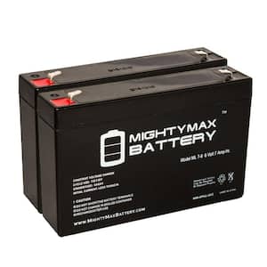 6-Volt 7 Ah SLA (Sealed Lead Acid) AGM Type Replacement Battery for Emergency Lighting Systems (2-Pack)