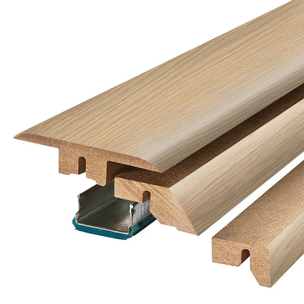 PERFORMANCE ACCESSORIES Sparrow Patel 0.75 in. T x 2.37 in. W x 78.7 in. L Textured Wood Look Laminate Moulding/Trim 4 in 1 Molding