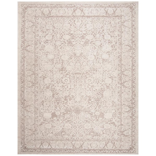 SAFAVIEH Reflection Beige/Cream 8 ft. x 10 ft. Border Distressed Area Rug