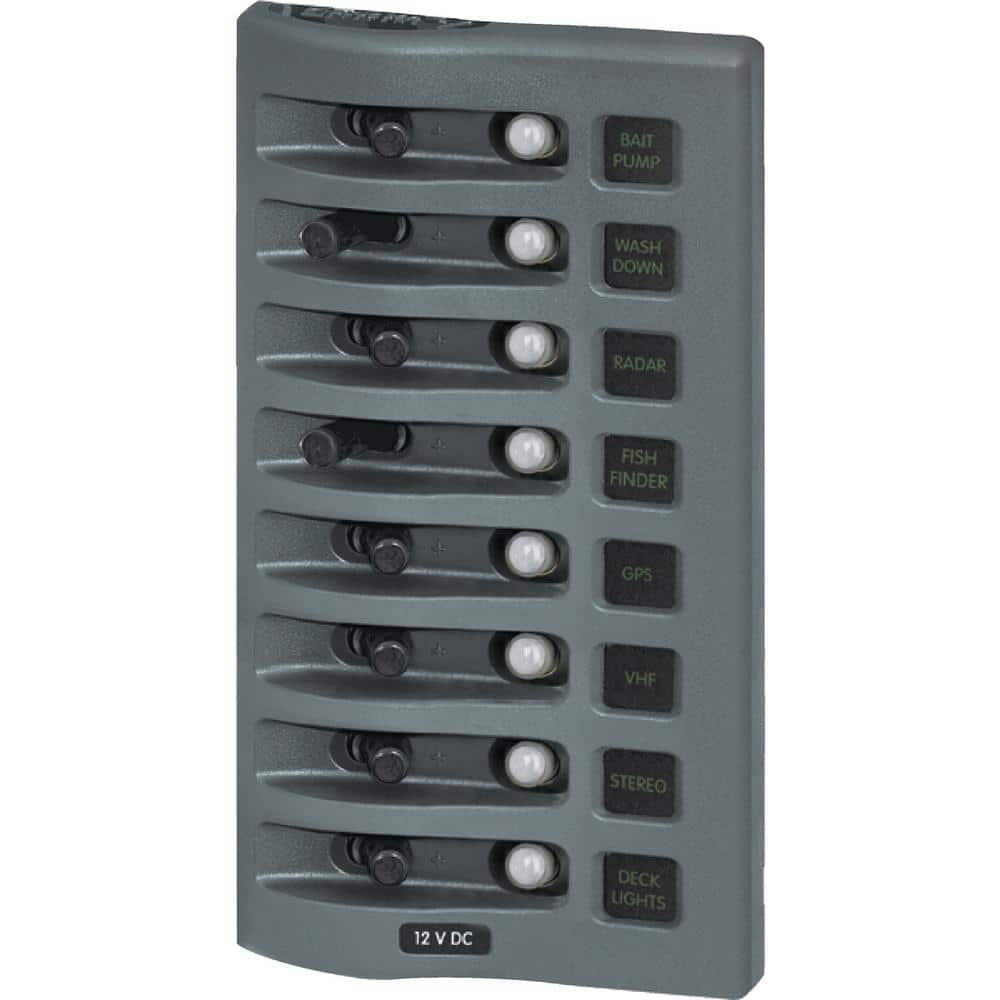 12-Volt DC 8 Position Gray WeatherDeck Waterproof Circuit Breaker Panel price history on PriceWatchPro