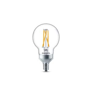 40-Watt Equivalent G16.5 Dimmable Candelabra Base LED Light Bulb with Dimming Effect, Soft White (8-Pack)