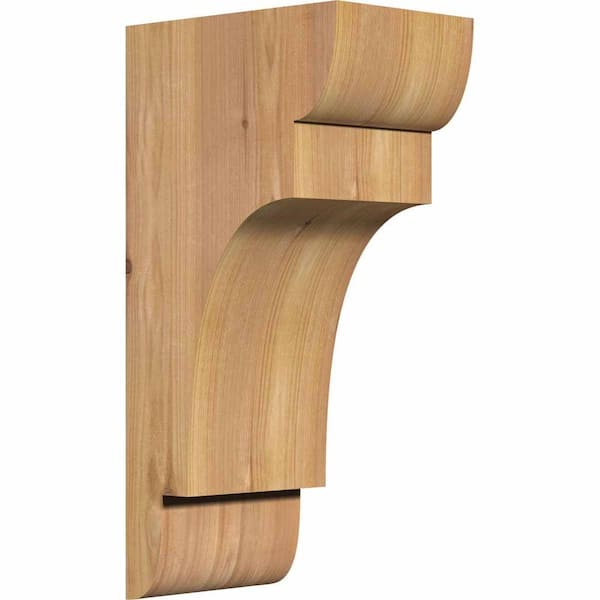 Ekena Millwork 5-1/2 in. x 8 in. x 16 in. Western Red Cedar New Brighton Smooth Corbel