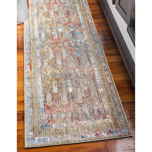 Brighton Williamsburg Beige 2 ft. 7 in. x 8 ft. 2 in. Runner Rug